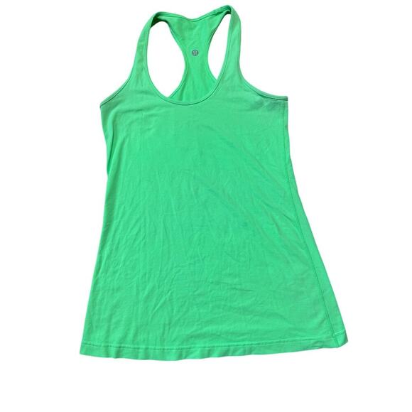 LULULEMON cool Racerback tank top, size women's small/Medium; Green - Picture 1 of 5